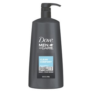 Dove Men+Care Body and Face Wash Pump For Healthier and Stronger Skin, Clean Comfort, More Moisturizing Than Typical Bodywash, 23.5 OZ