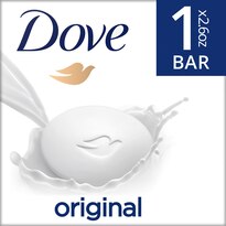 Dove More Moisturizing than Bar Soap White Beauty Bar, Gentle Cleanser for Softer and Smoother Skin with 1/4 Moisturizing Cream, 3.75 OZ