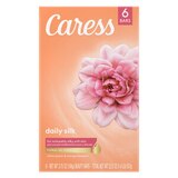Caress Moisturizing Bar Soap Daily Silk Beauty Bar for Silky Skin, 3.75 OZ, 6 Bar, thumbnail image 2 of 5