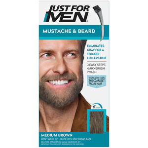 Just For Men Mustache & Beard, Beard Coloring for Gray Hair