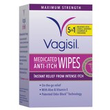 VAGISIL MAXIMUM STRENGTH MEDICATED ANTI-ITCH WIPES, thumbnail image 3 of 4