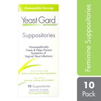 YeastGard Advanced Homeopathic Vaginal Yeast Infection Suppositories - 10 count Box