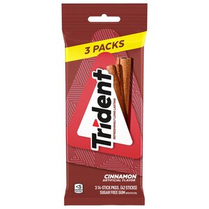 Trident Sugar Free Gum, Cinnamon, 3 pk