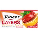 Trident Layers Wild Strawberry & Tangy Citrus Sugar Free Gum, 14 CT, thumbnail image 1 of 1