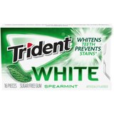 Trident White Spearmint Sugar Free Gum Dual Tear Pack, 16 CT, thumbnail image 1 of 1