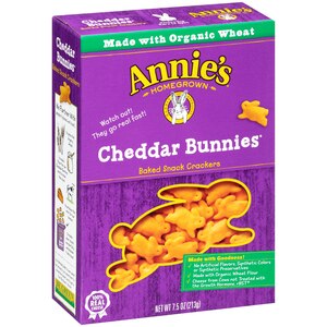 Annie's Organic Cheddar Bunnies Baked Snack Crackers, 7.5 OZ