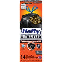 Hefty Ultra Flex Large Trash Bags 30 Gallon, 14CT