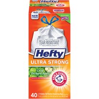 Hefty Clean Apple Odor Block 13 Gallon Tall Kitchen Drawstring Trash Bags