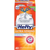 Hefty Ultra Strong Tall Kitchen Drawstring Bags, 40CT