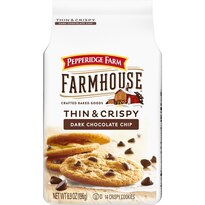 Pepperidge Farm Farmhouse Thin & Crispy Cookies, Dark Chocolate Chip, 6.9 OZ