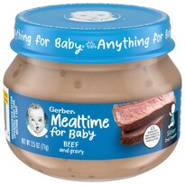 Gerber Beef & Beef Gravy Baby Food, Sitter