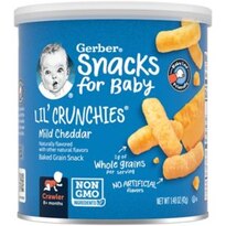 Gerber Graduates Lil' Crunchies Mild Cheddar With Other Natural Flavors.