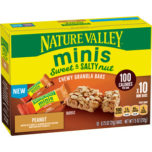 Nature Valley Sweet and Salty Mini Peanut Granola Bars, 10 ct