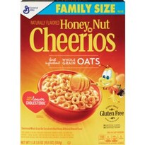 Honey Nut Cheerios Cereal, Family Size, 19.5 OZ