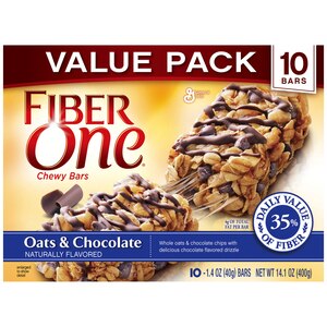 General Mills Fiber One Chewy Bars Oats&Chocolate 10-1.4oz