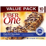 General Mills Fiber One Chewy Bars Oats&Chocolate 10-1.4oz, thumbnail image 1 of 2