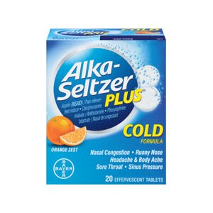 Alka-Seltzer Plus Cold Effervescent Tablets Orange Zest, 20CT