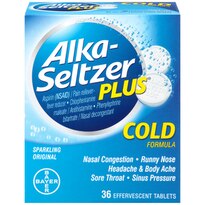 Alka-Seltzer Plus Cold Effervescent Tablets Sparkling Original