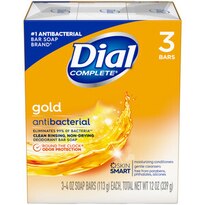 Dial Antibacterial Deodorant Bar Soap, Gold, 4 OZ, 6 Bars