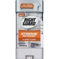 Right Guard Xtreme Defense Clear Gel Antiperspirant & Deodorant, Classic Clean