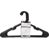 Merrick Plastic Tubular Hangers Set Of 12, Black , thumbnail image 1 of 1