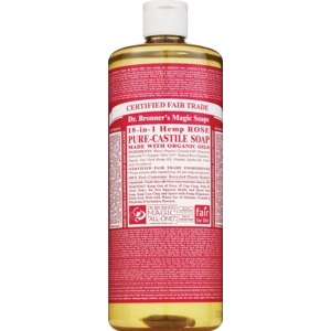 Dr. Bronner's Magic Soaps Hemp Rose Pure-Castile Liquid Soap