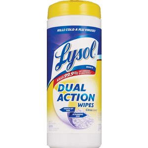 Lysol Dual Action Disinfecting Wipes Citrus, 35CT
