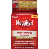 MegaRed Super Omega 3 Krill Oil Supplement 600mg, 40CT