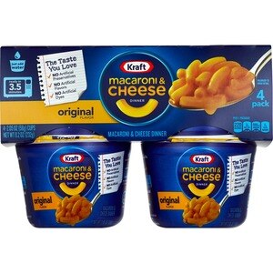 Kraft Macaroni & Cheese Dinner Original Flavor (Cup) 4-Pack