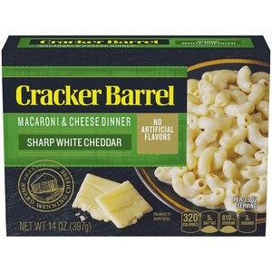 Cracker Barrel Macaroni & Cheese Dinner, Sharp White Cheddar, 14 OZ