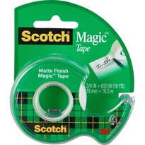 Scotch Magic Tape w/Dispenser Matte Finish 3/4"x650"