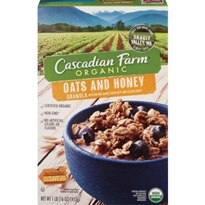 CASCADIAN FARMS ORGANIC OATS AND HONEY GRANOLA