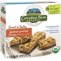 Cascadian Farm Organic Sweet & Salty Peanut Pretzel Chewy Granola Bars, 5 Bars