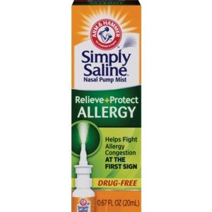 Simply Saline Relieve + Protect Allergy Nasal Pump Mist, 0.67 OZ
