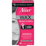 Nair Hair Remover Wax Ready-Strips for Face & Bikini, 40 CT, thumbnail image 1 of 1