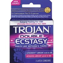 TROJAN DOUBLE ECSTASY CONDOMS 3CT