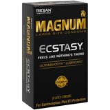 Trojan Magnum Ecstasy UltraSmooth Premium Latex Condoms, 10 CT, thumbnail image 2 of 2