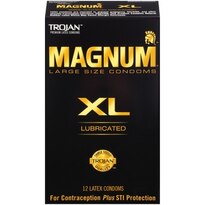 Trojan Magnum Xl Condoms Lubricated Latex, 12 CT