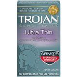 Trojan Ultra Thin Latex Condoms With Spermicidal Lubricant, thumbnail image 1 of 2