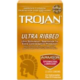 TROJAN RIB SPERMICIDAL 12CT CONDOM, thumbnail image 1 of 1