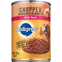 Pedigree Meaty Ground Dinner with Chopped Beef Dog Food