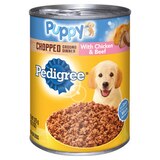 Pedigree Meaty Ground Dinner Puppy Complete Chicken & Beef Canned Dog Food, 13.2 OZ, thumbnail image 1 of 4