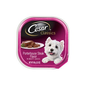 Cesar Canine Cuisine Porterhouse Steak Flavor Dog Food Trays, 3.5 OZ