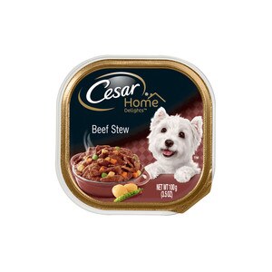 Cesar Home Delights Beef Stew Dog Food Trays, 3.5 OZ