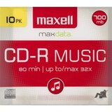 Maxell CD-R Music 80 For Audio 10 Discs, thumbnail image 1 of 1