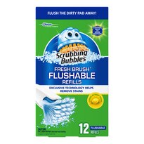 Scrubbing Bubbles Fresh Brush Flushables Refill, Citrus Action, 12 CT