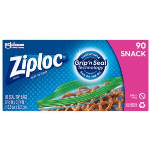 Ziploc Snack Bags, 90 CT
