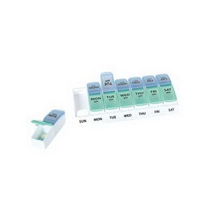 Apothecary Products EZY Dose Weekly AM/PM Travel Pill Planner, 7-1/8 in. x 3-1/2 in. x 1-1/2 in.