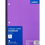 Caliber Wireless 1 Subject Notebook College Ruled, thumbnail image 1 of 1