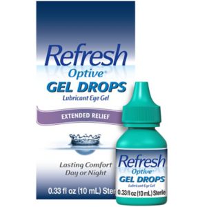 Refresh Optive Lubricant Eye Gel Drops, .33 OZ 